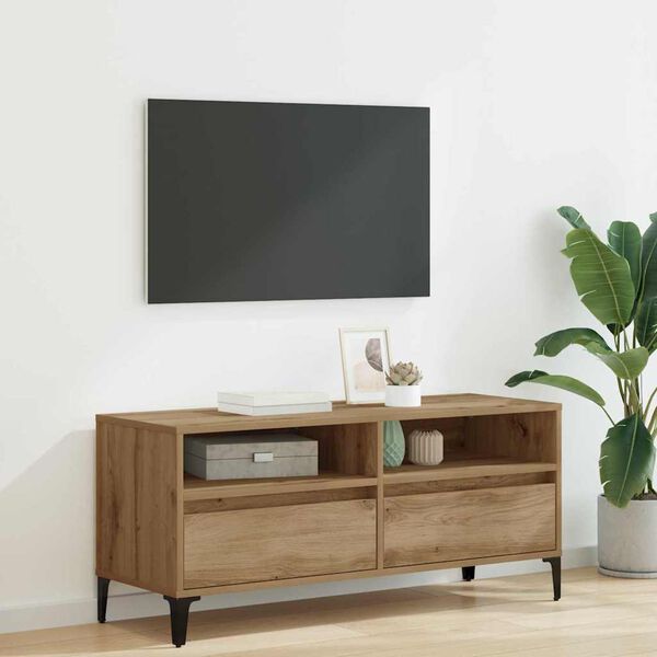 vidaXL TV Cabinet with Drawer Artisan Oak 100 x 34.5 x 44.5 cm