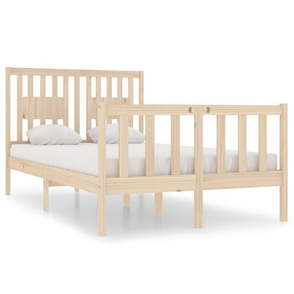 vidaXL Bed Frame without Mattress 120x190 cm Small Double Solid Wood