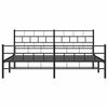 vidaXL Metal Bed Frame without Mattress with Footboard Black 183x213cm