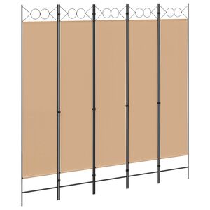 vidaXL Room Divider Beige 200 x 200 cm Fabric
