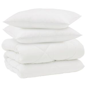 vidaXL Winter Duvet with Pillow 3 pcs White Microfiber