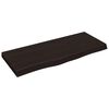 vidaXL Wall Shelf Dark Brown 100x40x(2-6) cm Treated Solid Wood Oak