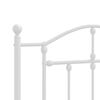 vidaXL Metal Bed Frame without Mattress with Headboard White 90x190cm