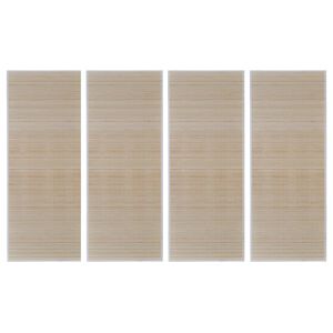 vidaXL Rectangular Natural Bamboo Rugs 4 pcs 120x180 cm