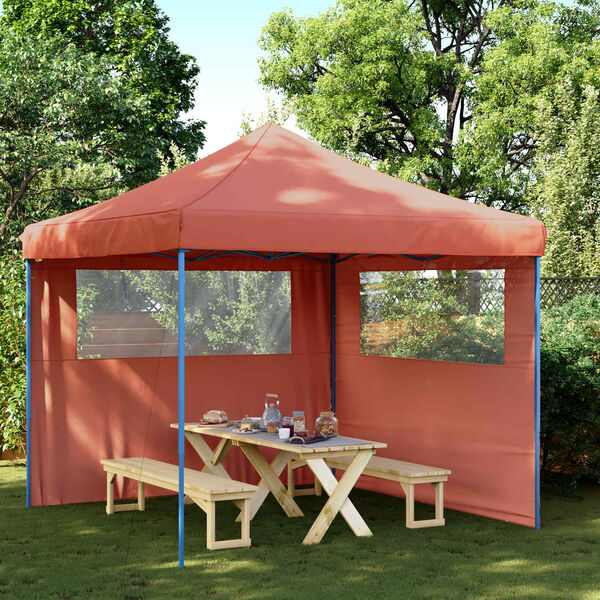 vidaXL Party Tent Folding Terracotta 292 x 292 x 315 cm Oxford Fabric