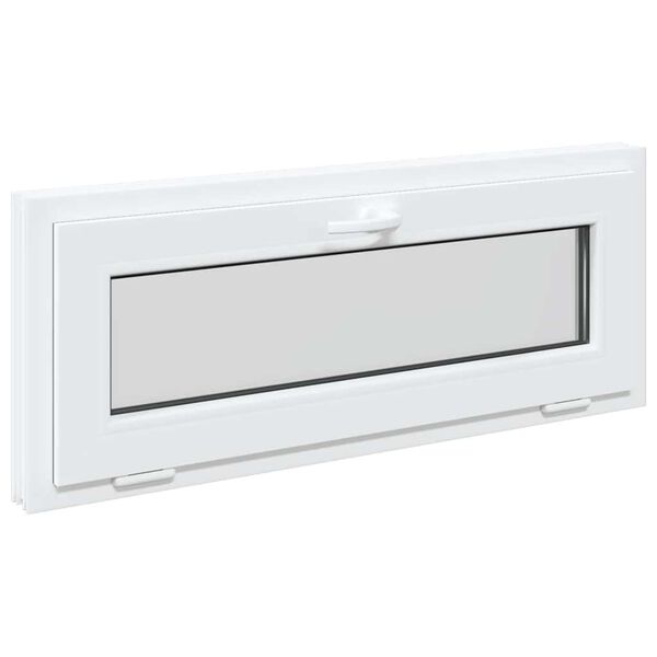 vidaXL Basement Window RISOR 100x40 cm Tilt 2 Glazing White