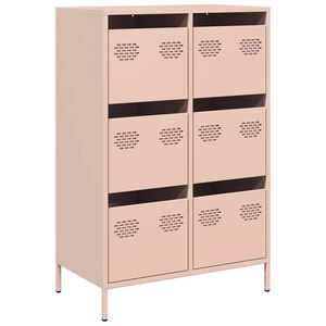 vidaXL Highboard Pink 68x39x101.5 cm Steel
