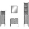 vidaXL 4 Piece Bathroom Cabinet Set Grey Sonoma Engineered Wood