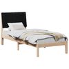 vidaXL Bed Frame with Headboard Brown 80 x 200 cm Solid Pine Wood
