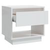 vidaXL Bedside Cabinet High Gloss White 45x34x44 cm Engineered Wood