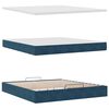 vidaXL Ottoman Bed with Mattresses Dark Blue 180x200cm Velvet