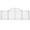 vidaXL Arched Gabion Baskets 5 pcs 200x50x60/80 cm Galvanised Iron