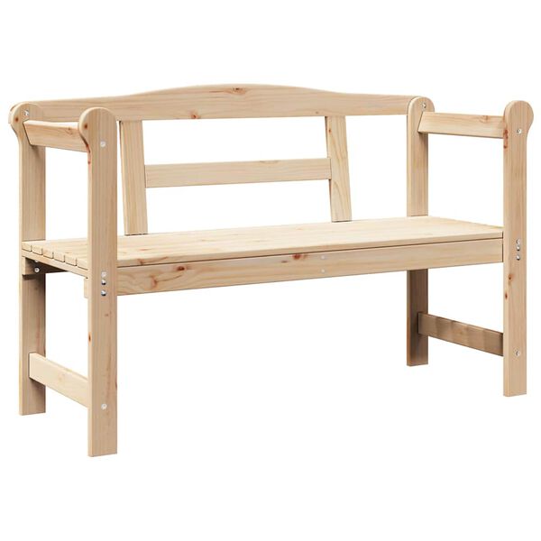 vidaXL Outdoor Bench Natural 119 x 44 x 76 cm Solid Pine Wood