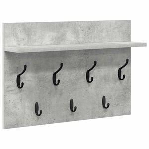 vidaXL Wall-Mounted Coat Rack with Shelf Concrete Grey 60 x 40 x 12 cm