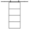 vidaXL Sliding Door with Hardware Set 90x205 cm ESG Glass&Aluminium