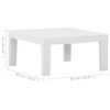 vidaXL Garden Lounge Table Plastic White