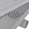 vidaXL Linear Shower Drain Bubble 630x140 mm Stainless Steel