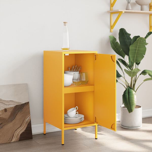 vidaXL Sideboard Mustard Yellow 36x39x79 cm Steel
