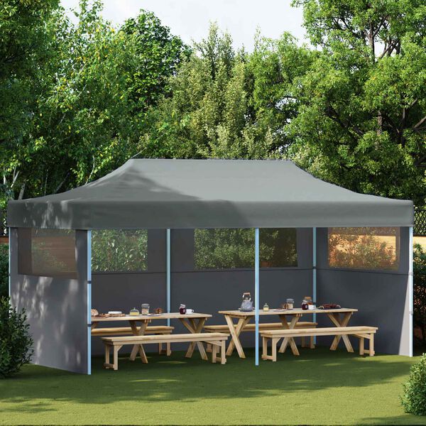 vidaXL Party Tent Folding Anthracite 291 x 580 x 315 cm Oxford Fabric