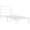 vidaXL Metal Bed Frame without Mattress with Headboard White 80x200cm