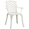 vidaXL Garden Chairs 2 pcs Cast Aluminium White