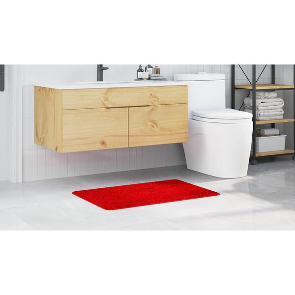 vidaXL Anti-slip Bath Mat Red 60 x 90 cm PP