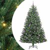 vidaXL Artificial Hinged Christmas Tree Green 180 cm PVC and Metal