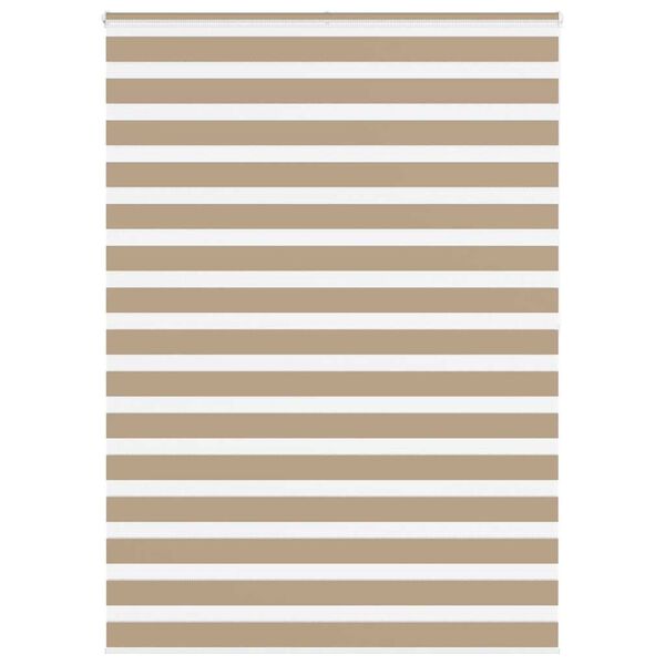 vidaXL Zebra Blind Sand Brown 160x200 cm Fabric Width 155.9 cm Polyester