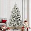 vidaXL Artificial Christmas Tree Green and White 240 cm PVC and Metal
