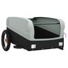 vidaXL Bike Trailer Black and Grey 30 kg Iron