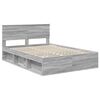vidaXL Bed Frame Grey Sonoma 140 x 190 cm Engineered wood