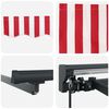 vidaXL Retractable Awning Manual Red and White 350 x 250 cm