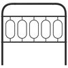 vidaXL Metal Replace Headboard Black 107 cm