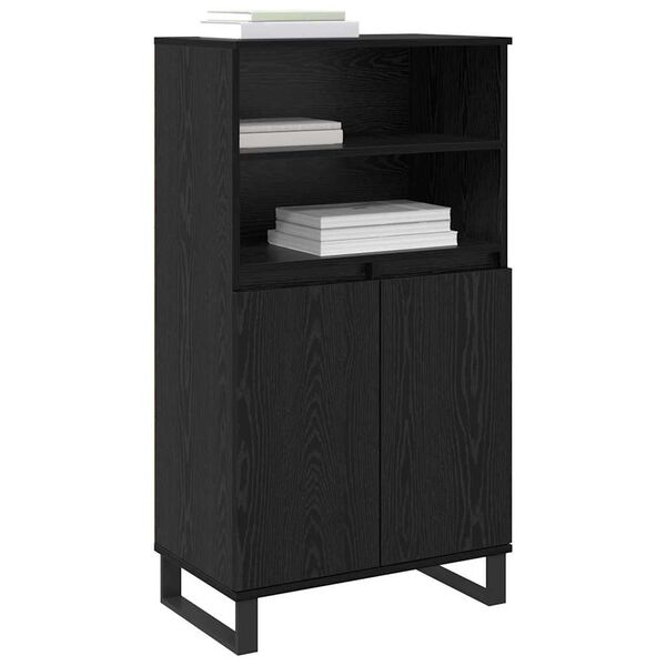 vidaXL Highboard Black 60 x 36 x 110 cm Engineered wood