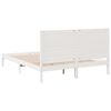 vidaXL Extra Long Bed Frame without Mattress White 160x220 cm Solid Wood