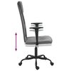 vidaXL Office Chair Grey Mesh Fabric and Faux Leather