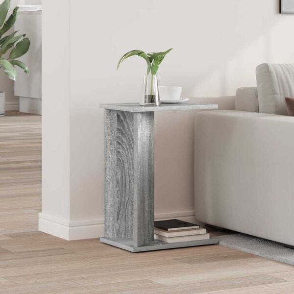 vidaXL End Table Grey Sonoma 35 x 25 x 50 cm Engineered Wood