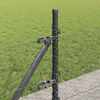 vidaXL Fence Post Grey 10 x 0.5 m (25 mm mesh) Steel and PVC
