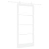 vidaXL Sliding Door 93 x 202 cm Solid Pine Wood and Glass White