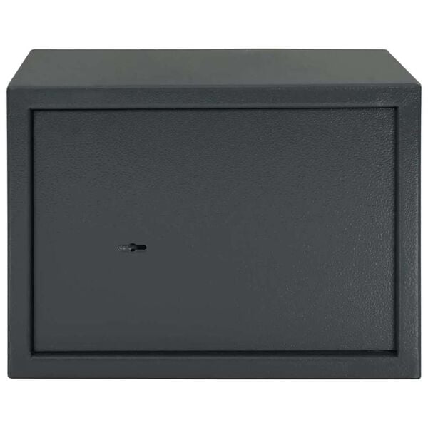 vidaXL Safe Box with Lock Dark grey 35 x 25 x 25 cm Steel
