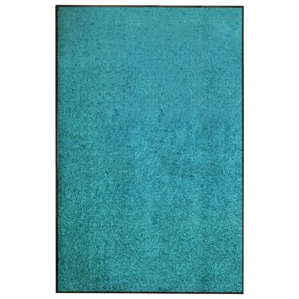 vidaXL Doormat Washable Cyan 120x180 cm