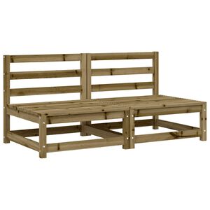 vidaXL Garden Sofas Armless 2 pcs 70x70x67 cm Impregnated Wood Pine