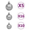 vidaXL Artificial Pre-lit Christmas Tree with Ball Set Green 180 cm