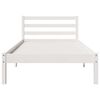 vidaXL Bed Frame White 215.5 x 105.5 x 69.5 cm Solid Pine Wood