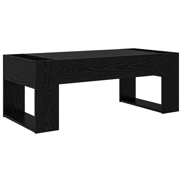 vidaXL Coffee Table Black Oak 110 x 50 x 41 cm Engineered Wood