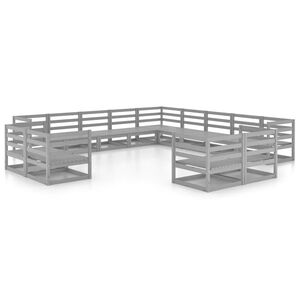 vidaXL 13 Piece Garden Lounge Set Solid Pinewood