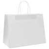 vidaXL Paper Bags 50 pcs with Handles White 32x17x25 cm