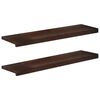 vidaXL Stair Treads 2 pcs 90 x 25 x 2 cm Dark Brown Solid Beech Wood