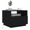 vidaXL Coffee Table with LED Lights Black Oak 50x49x40 cm