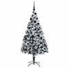 vidaXL Artificial Christmas Tree with 300 LEDs with Stand White 180 cm